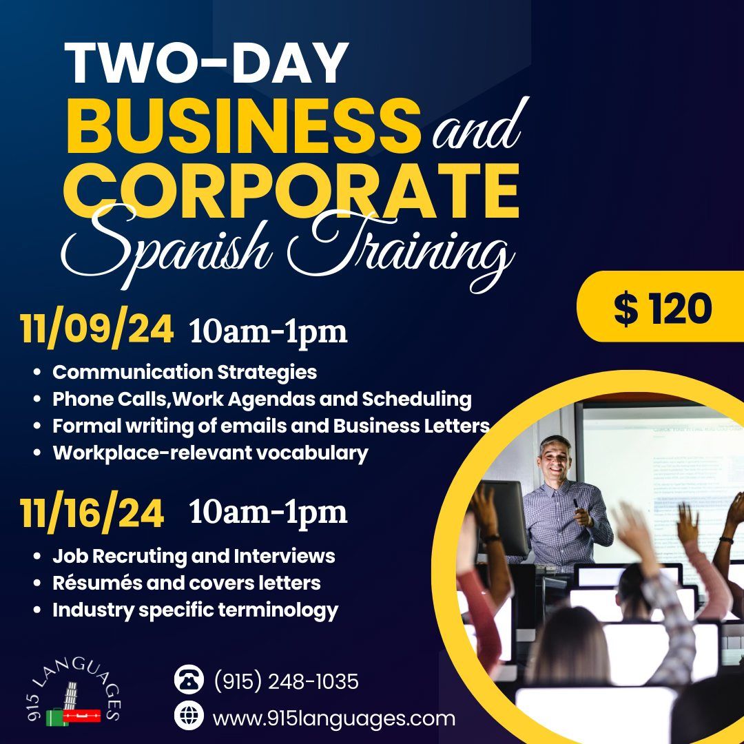 BUSINESS AND CORPORATE SPANISH TRAINING