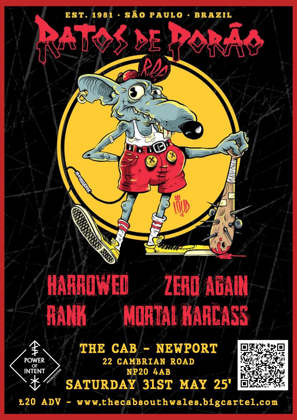 RATOS DE POR\u00c3O (Brazil) Live at The Cab - Newport