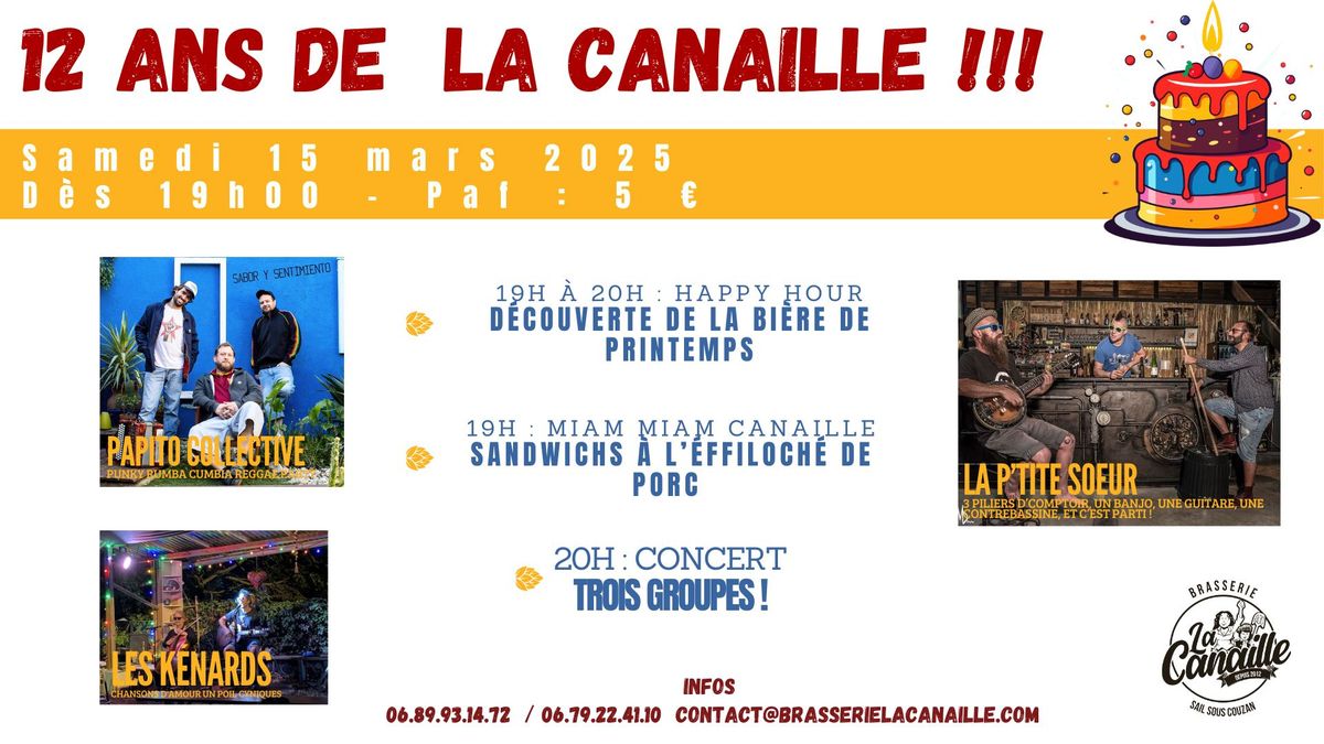 12 ans de la Canaille le samedi 15 mars 