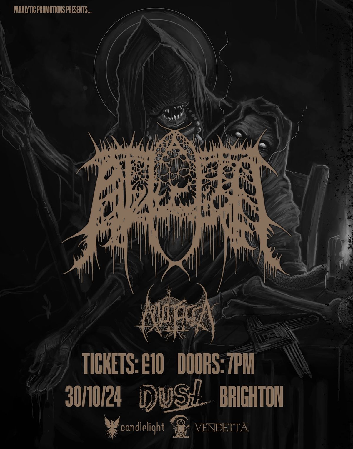 PARALYTIC HALLOWEEN: Abduction + Andracca - Brighton