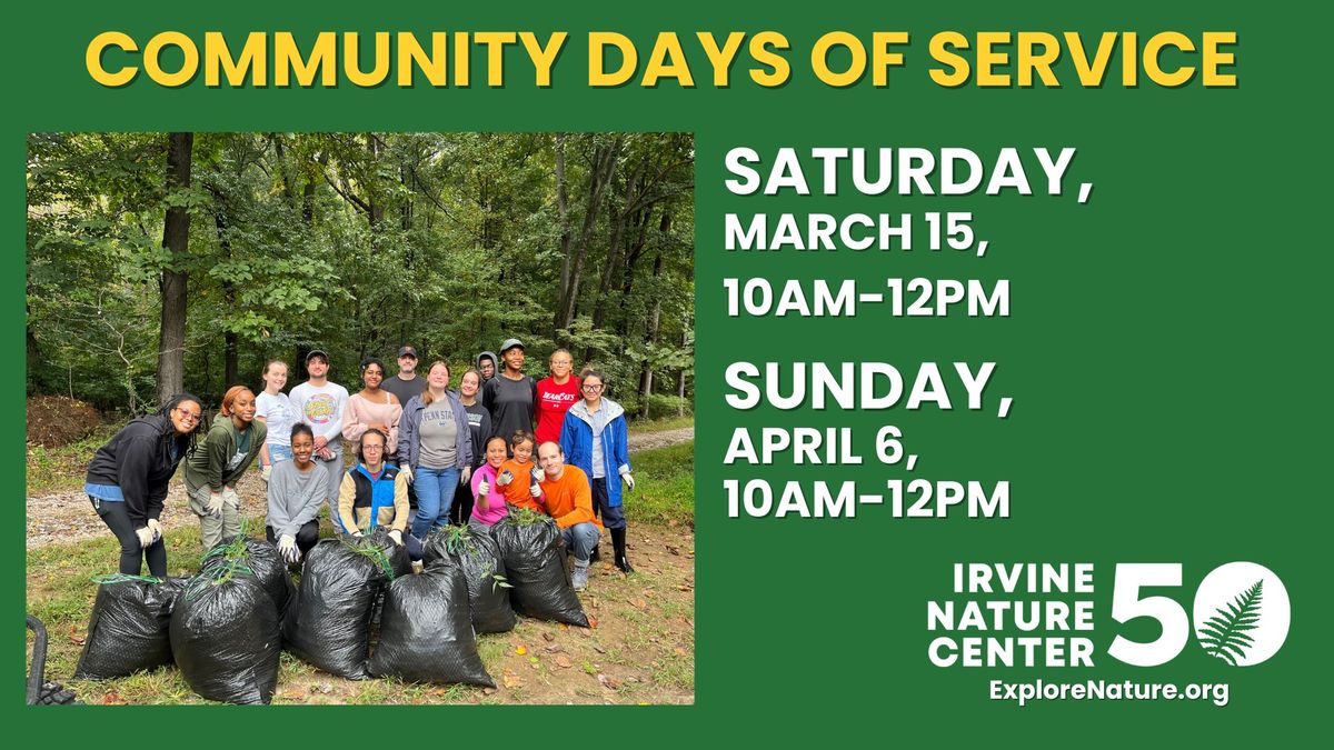 SPRING Community Day of Service at Irvine Nature Center 