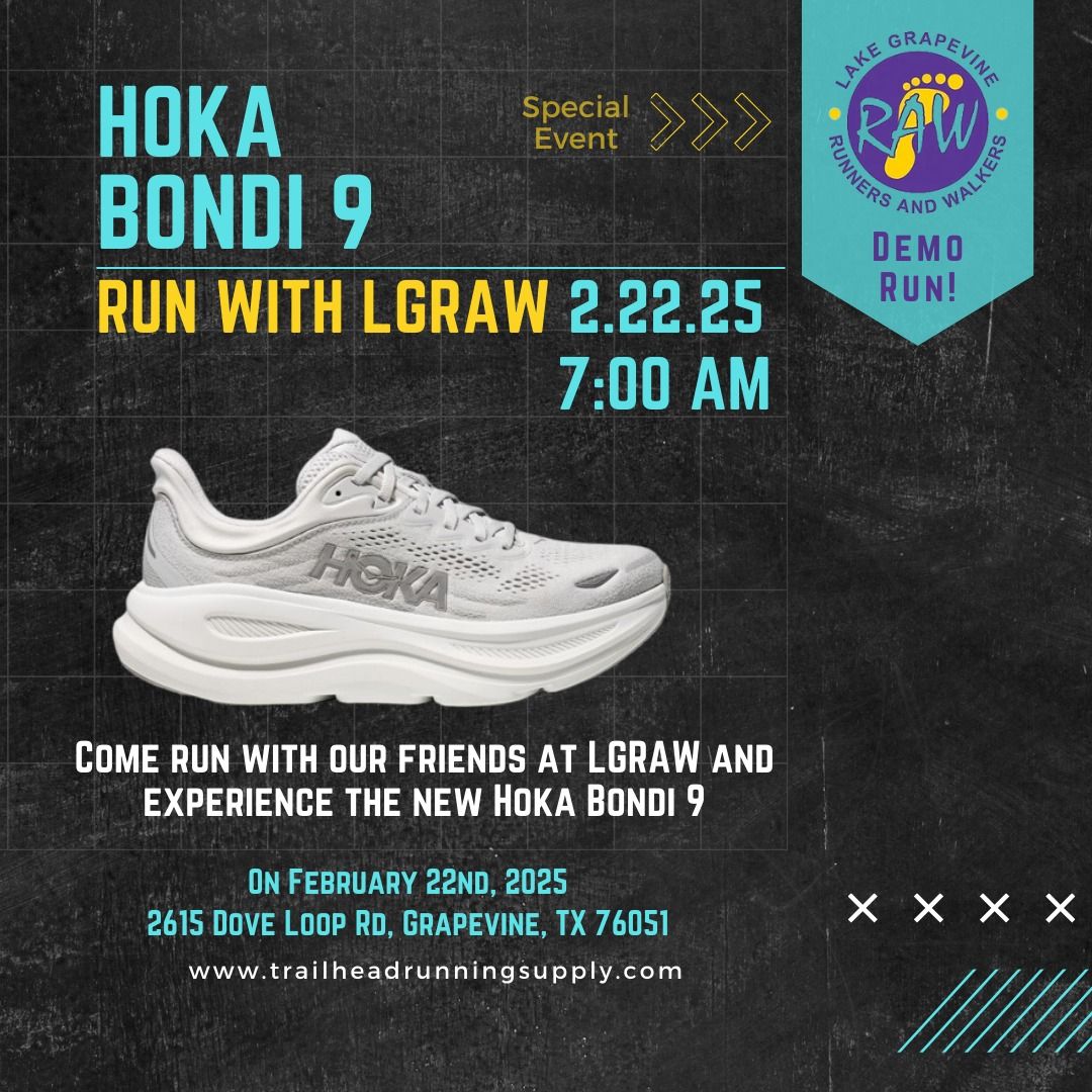 Hoka Bondi 9 Demo with the Lake Grapevine Runners and Walkers