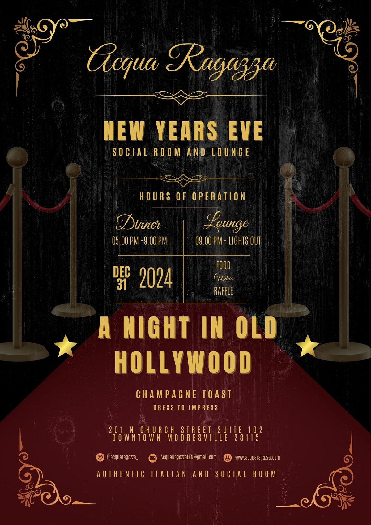 NYE Party: A Night In Old Hollywood 