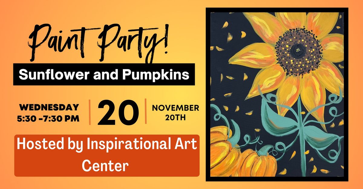 FREE - Sunflower and Pumpkin Painting