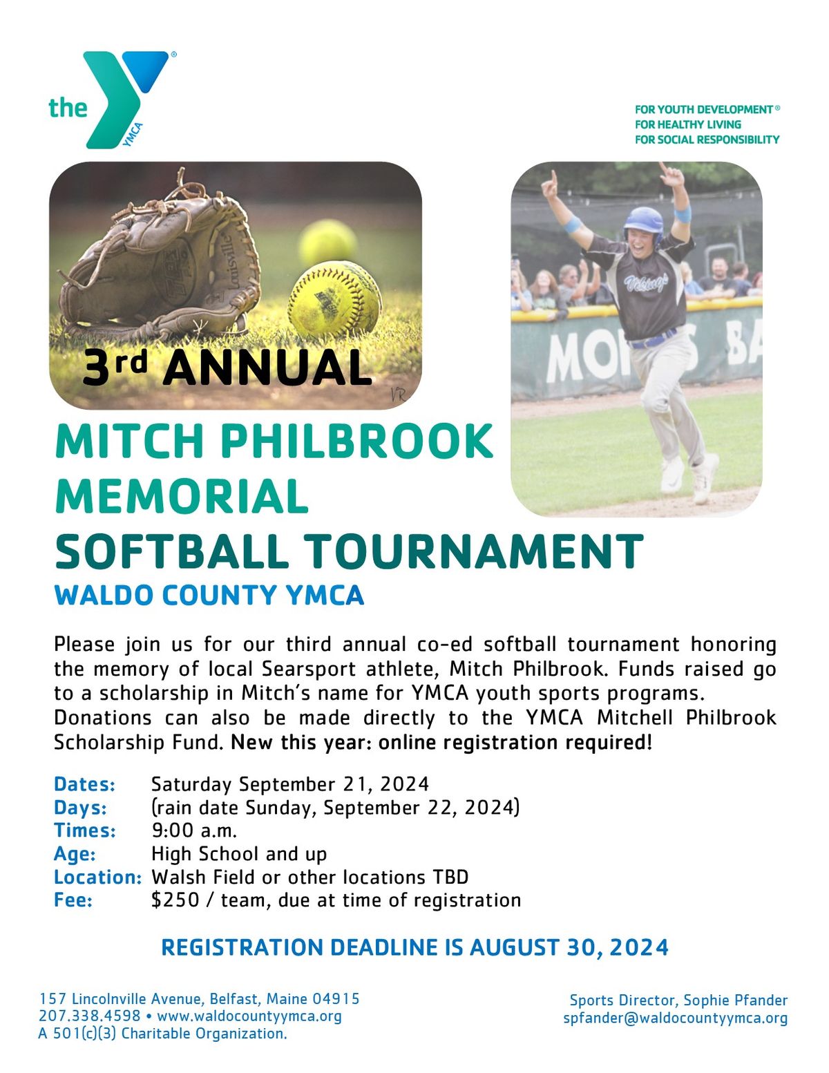 3rd Annual Mitch Philbrook Memorial Softball Tournament