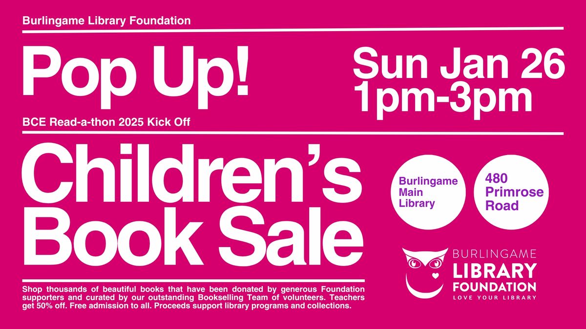 Pop Up! Children's Book Sale