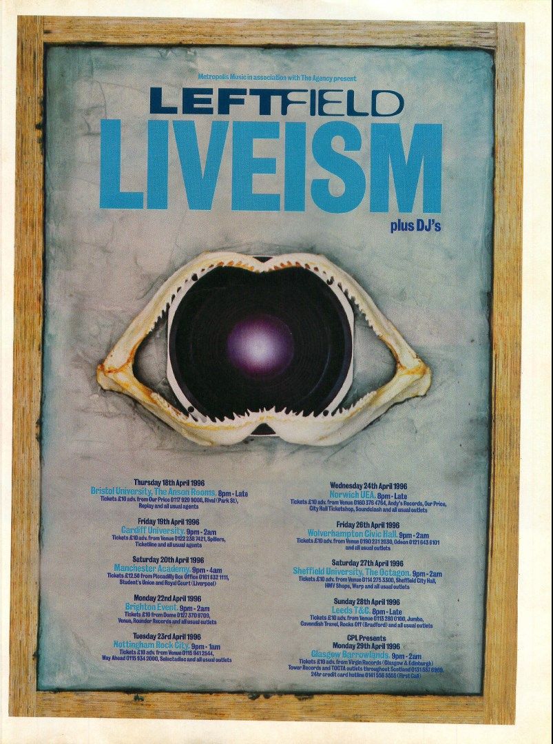 Leftfield Glasgow Tickets