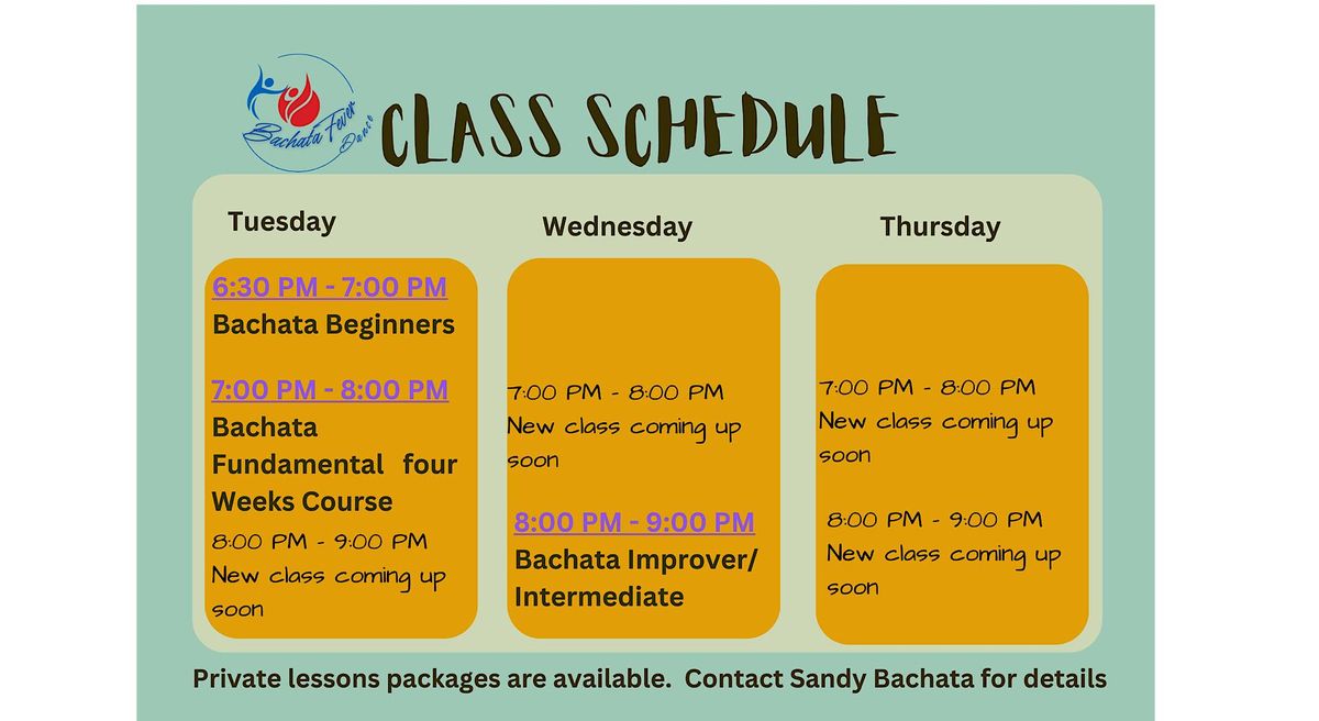 Bachata Fever Dance Weekly Classes from 24th September