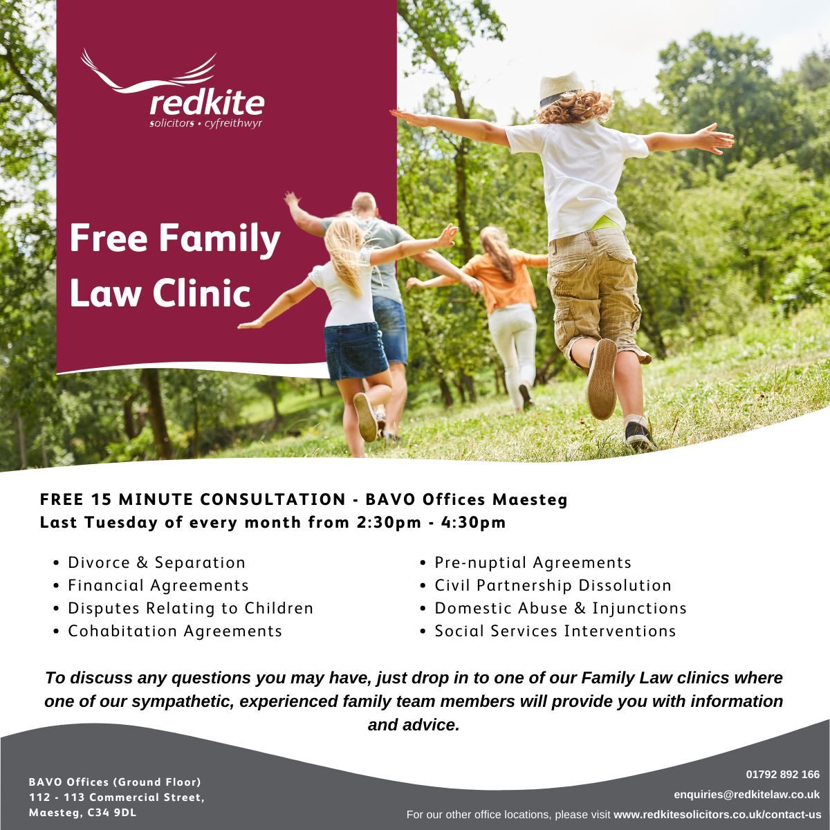 Free Family Law Clinic Maesteg