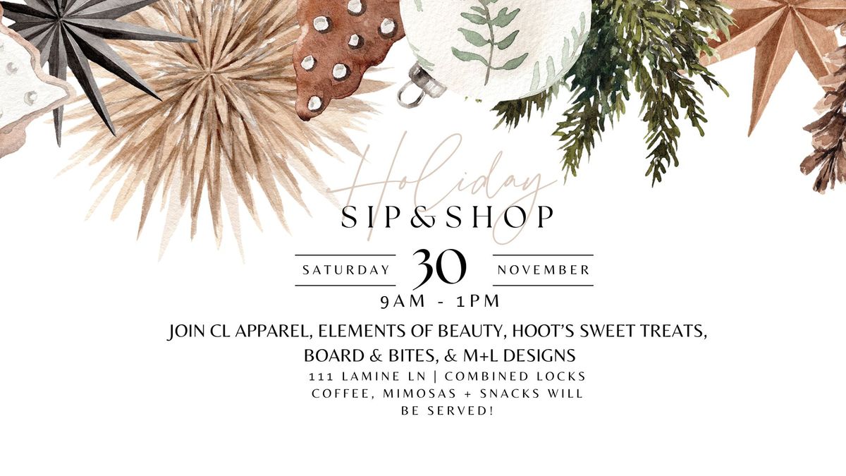 HOLIDAY SIP & SHOP