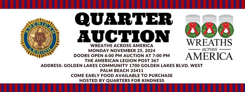 Quarter Auction for Wreaths Across American 