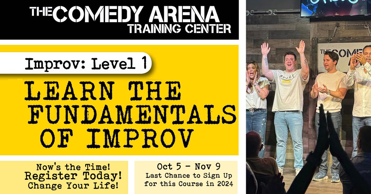 Intro to Improv Comedy Classes STARTS (Runs Weekly On Saturdays, Oct 5 - Nov 9)