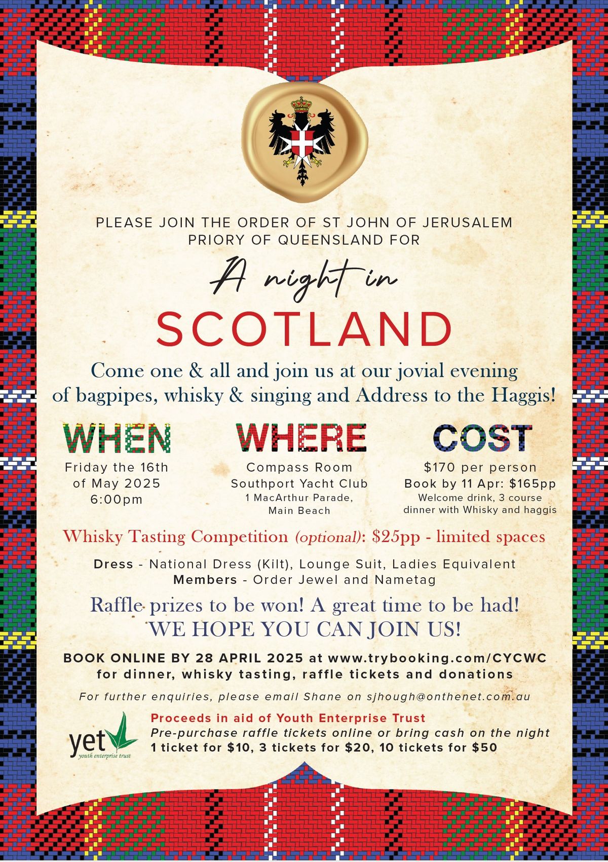 A Night in Scotland - Fundraiser Dinner