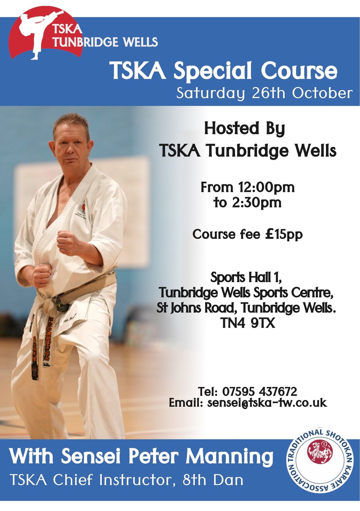 TSKA Special Course with Sensei Peter Manning, 8th Dan