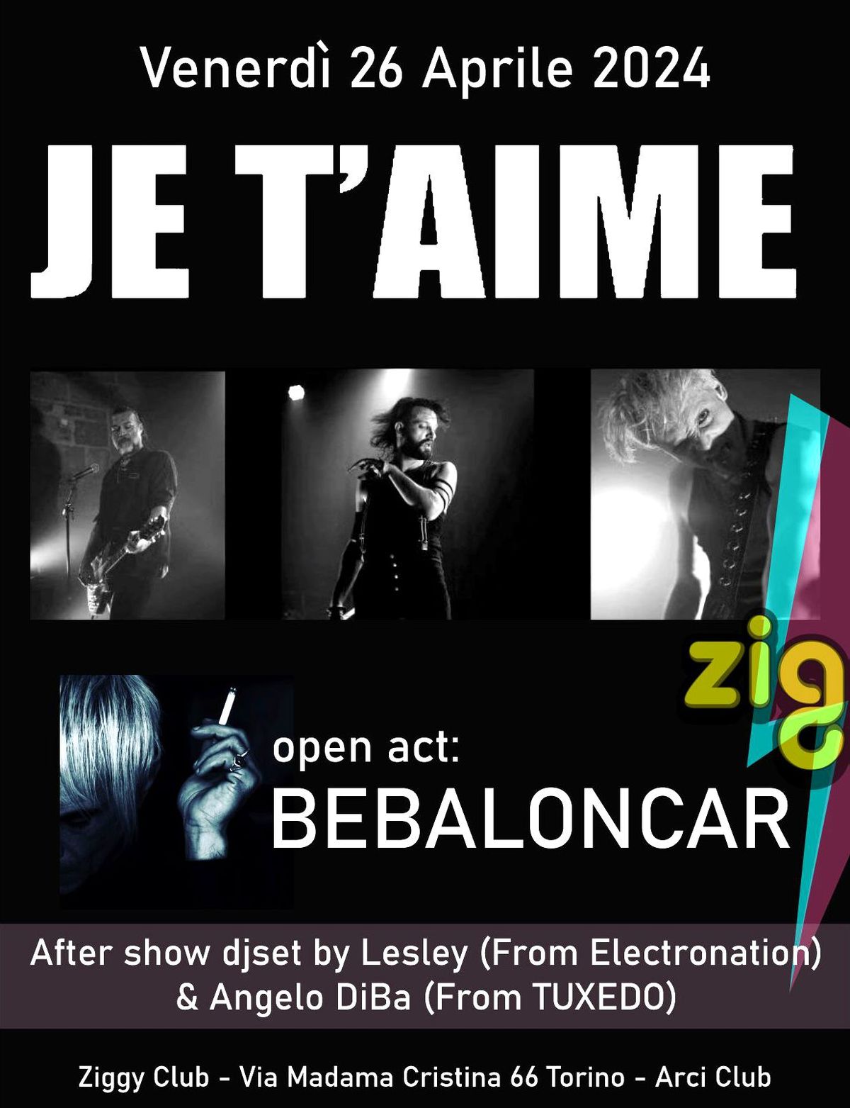 JE T'AIME + BEBALONCAR + DJS Lesley & Angelo DiBa