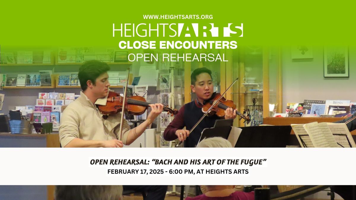 Open Rehearsal: Bach and his Art of the Fugue