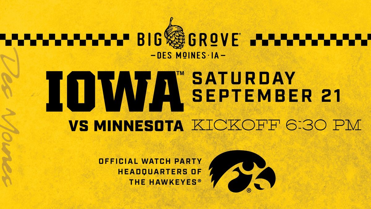 Hawkeye Football Watch Party at Big Grove Des Moines | Iowa v. Minnesota