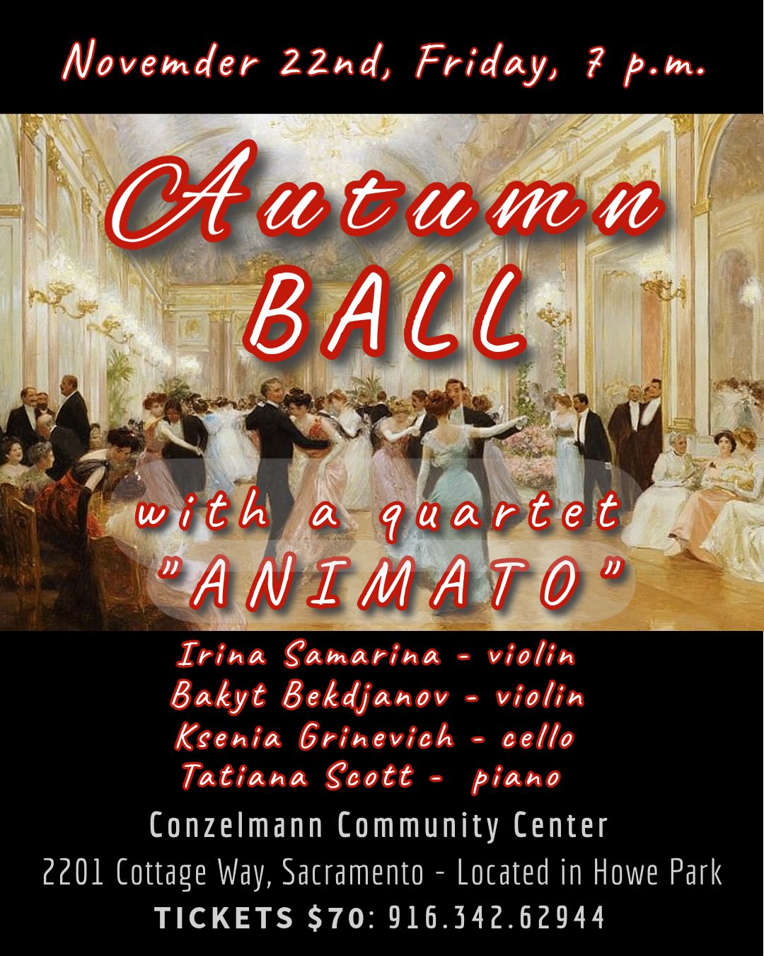 AUTUMN BALL with quartet "Animato"