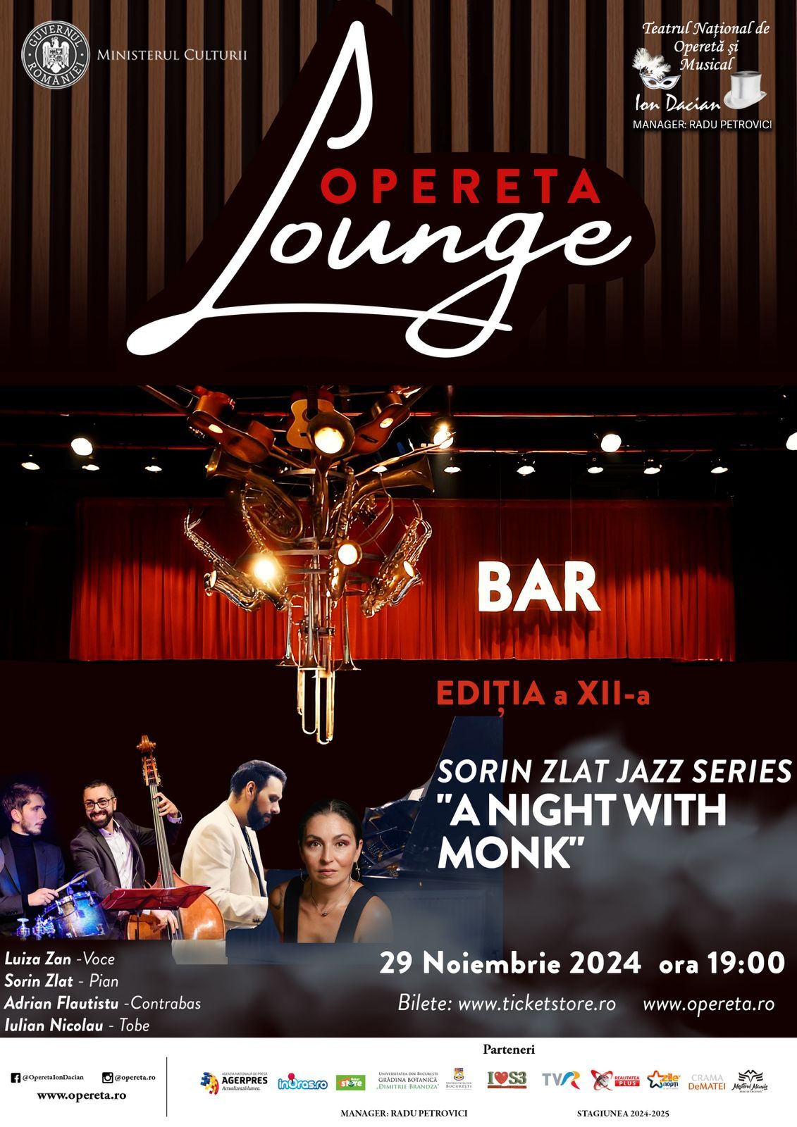  SORIN ZLAT JAZZ SERIES - #3 A NIGHT WITH MONK 