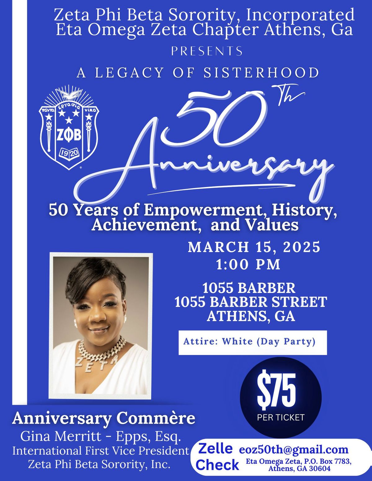 Celebrate a Legacy of Sisterhood: Eta Omega Zeta Chapter's 50th Anniversary!