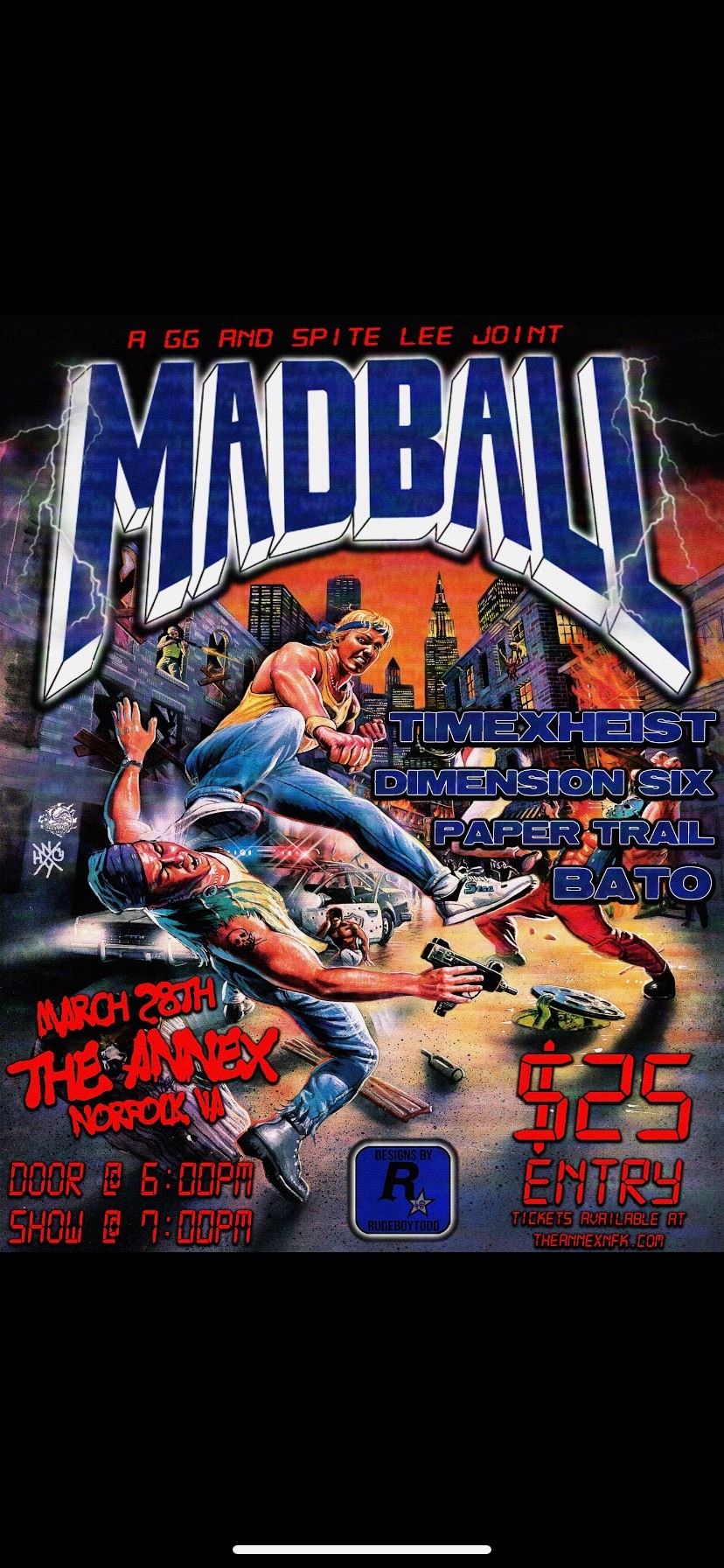 Madball, Timexheist, Dimension Six, Paper Trail, BATO at The Annex