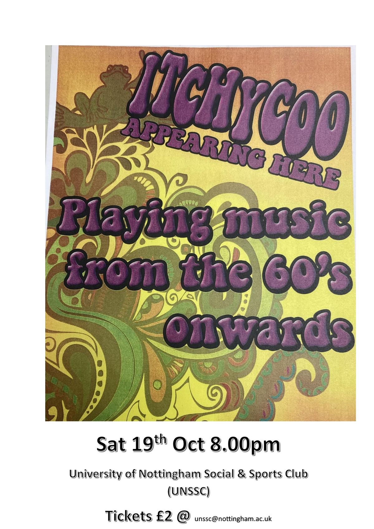 Itchycoo - Playing the music from the 60s onwards