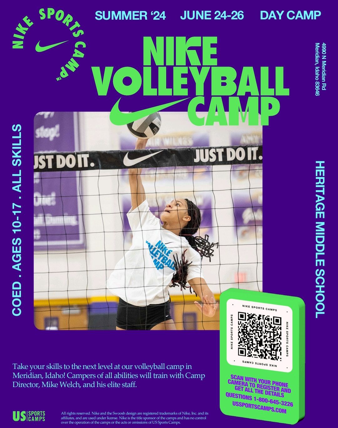 Nike Volleyball Camp at Heritage Middle School (Meridian Idaho)