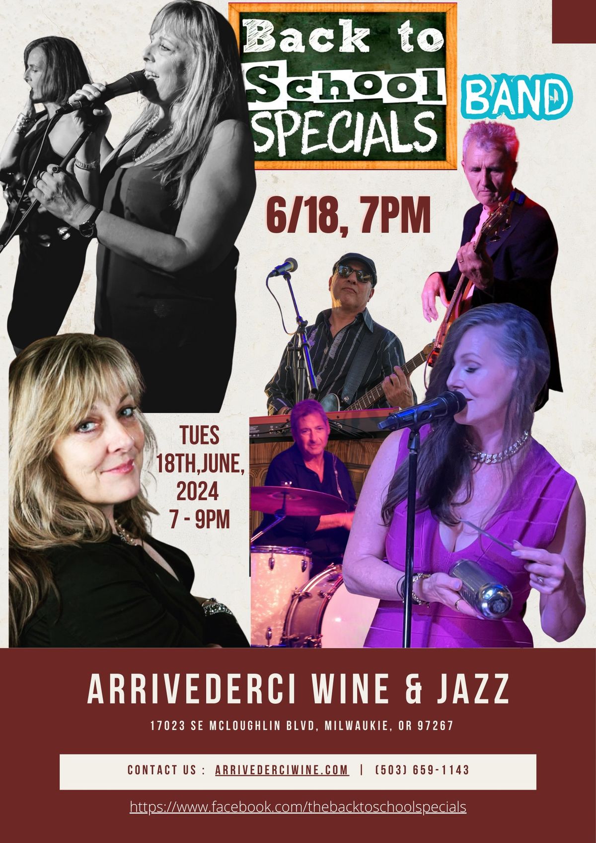 Back to School Specials, Perfect Pairing @ Arrivederci Wine & Jazz