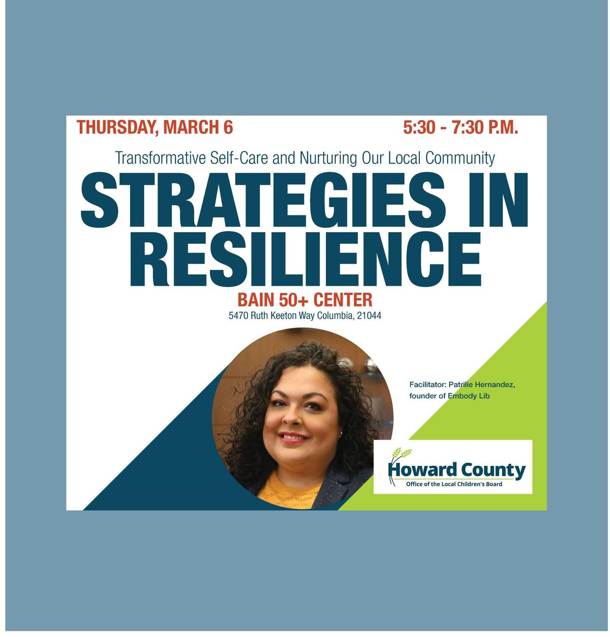 Strategies in Resilience: Transformative Self-Care and Nurturing our Local Community