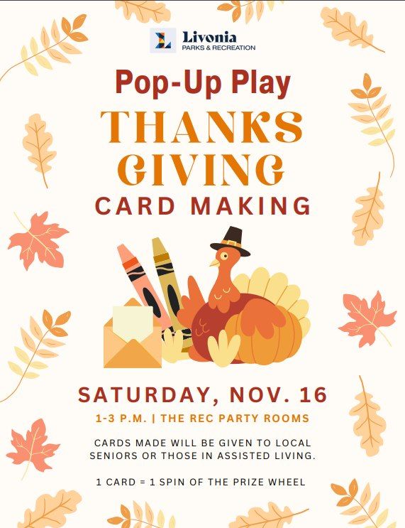 Pop Up Play: Thanksgiving Card Making