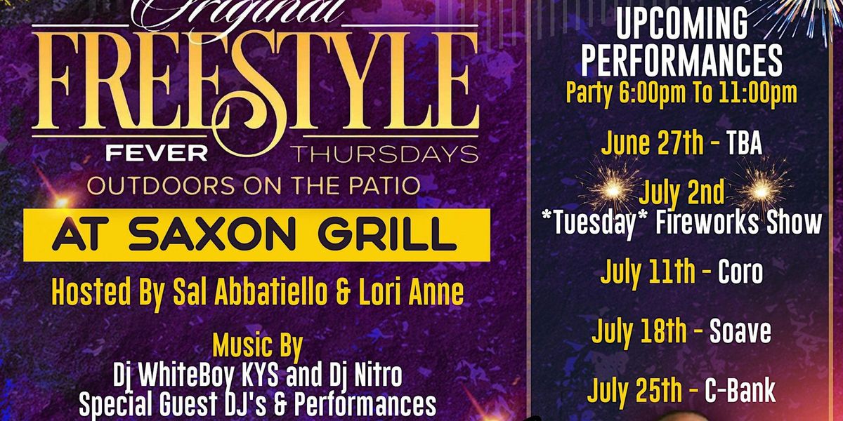 Coro Live Freestyle Fever Thursdays Outdoors On The Patio 7\/11\/2024