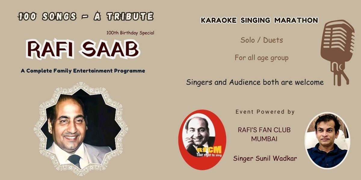 100 SONGS - A TRIBUTE to RAFI SAAB