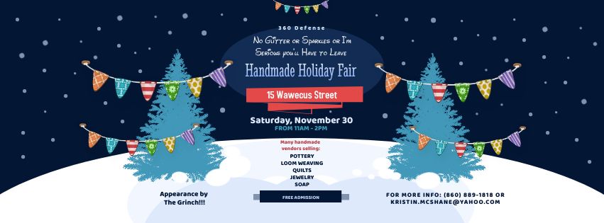 No Glitter or Sparkles of Any Kind or I'm Serious you'll Have to Leave Handmade Holiday Fair