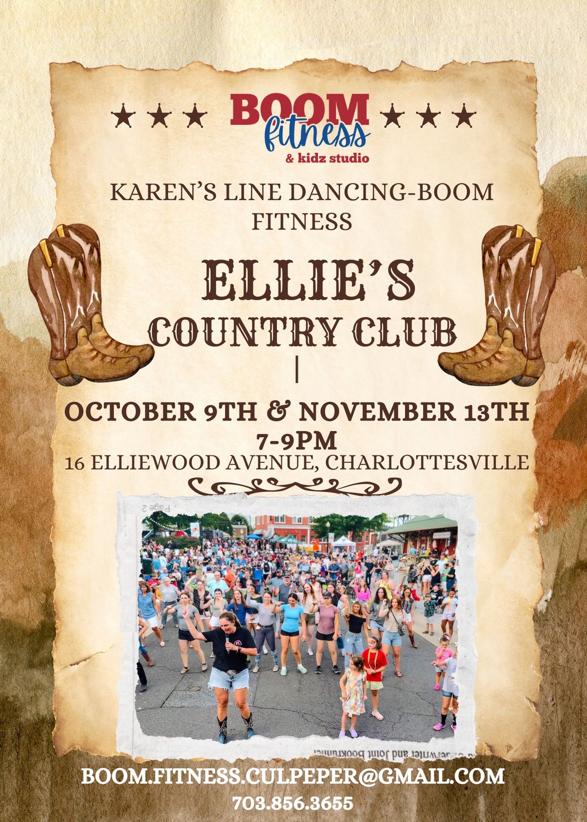 Karen's Line Dancing-BOOM Fitness at Ellie's Country Club