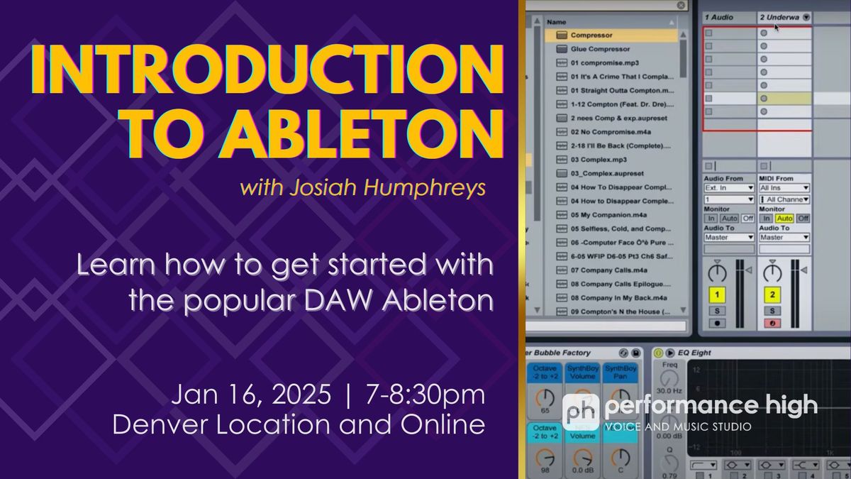 Introduction to Ableton with Josiah Humphreys