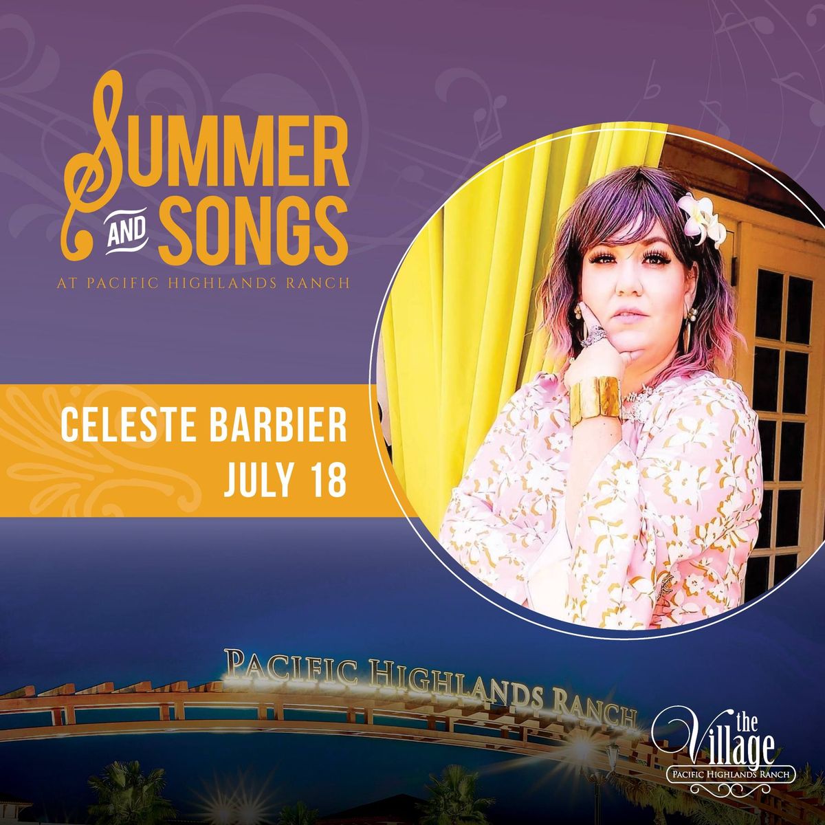 Summer and Songs - The Village at PHR - Live Music - Celeste Barbier