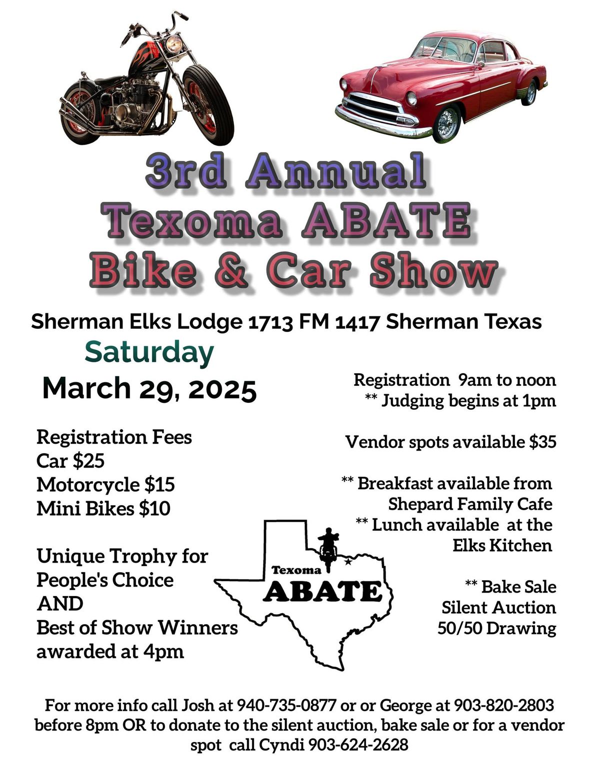 3rd Annual Texoma ABATE Bike & Car Show