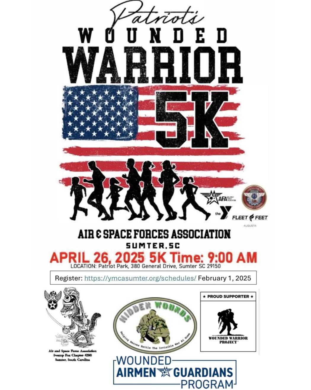 Patriot's Wounded Warrior 5K, Sumter SC