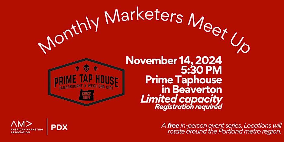 Marketing Meet-Up at Prime Tap House