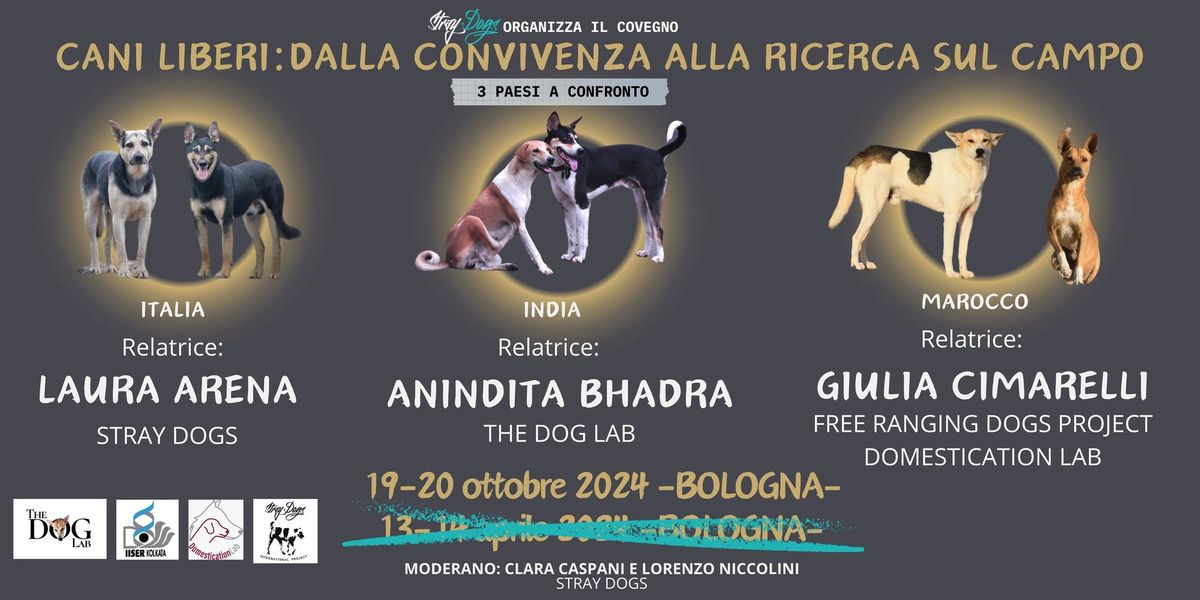 CONVEGNO "CANI LIBERI: DALLA CONVIVENZA ALLA RICERCA SUL CAMPO. 3 PAESI A CONFRONTO"" 