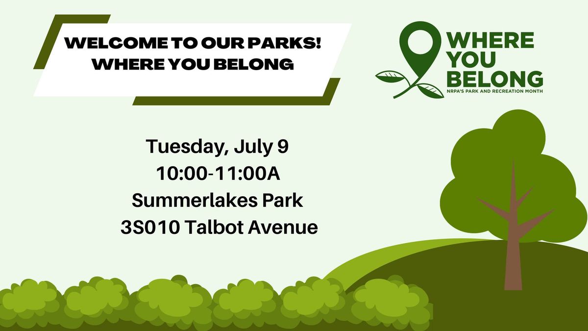 Park Pop-Up Playtime at Summerlakes Park