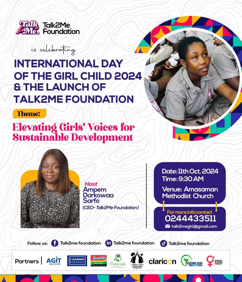 celebration of the international Day of the Girl child and Launch of Talk2Me foundation.