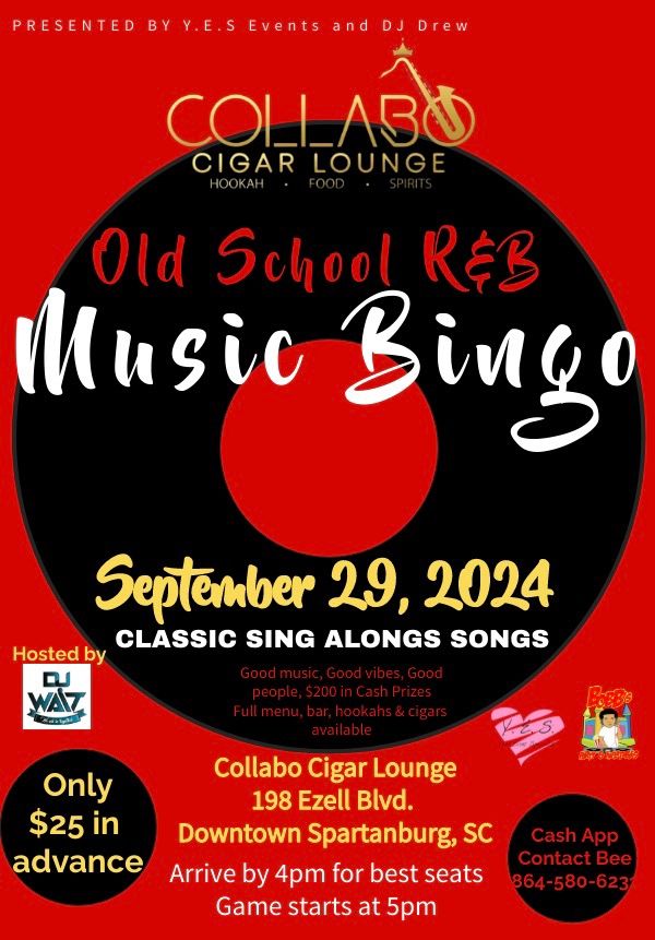 Old School R&B and Hip Hop Music Bingo