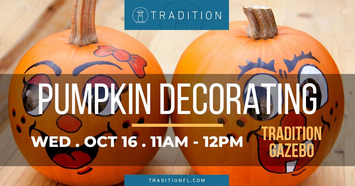 Pumpkin Decorating at the Tradition Gazebo