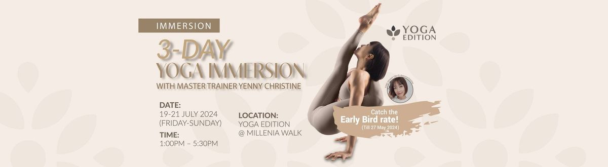 3-Day Yoga Immersion with Master Trainer Yenny Christine