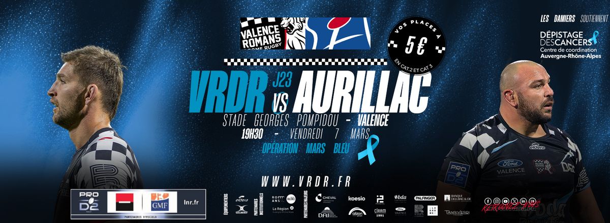 \ud83d\udd35 J.23 PRO D2 | VRDR vs Stade Aurillacois Cantal Auvergne 