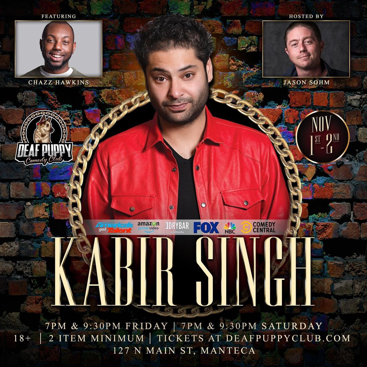 Comedian Kabir Singh from AGT Live in Manteca 