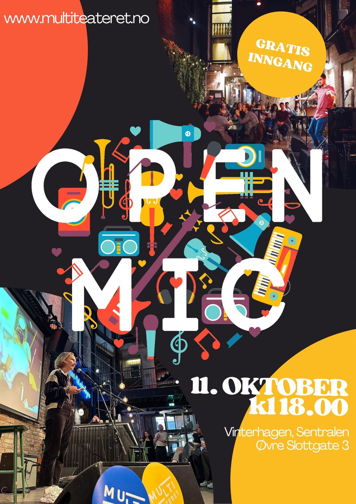 Multiteateret: Open Mic med gjesteopptredener \/ Sentralen