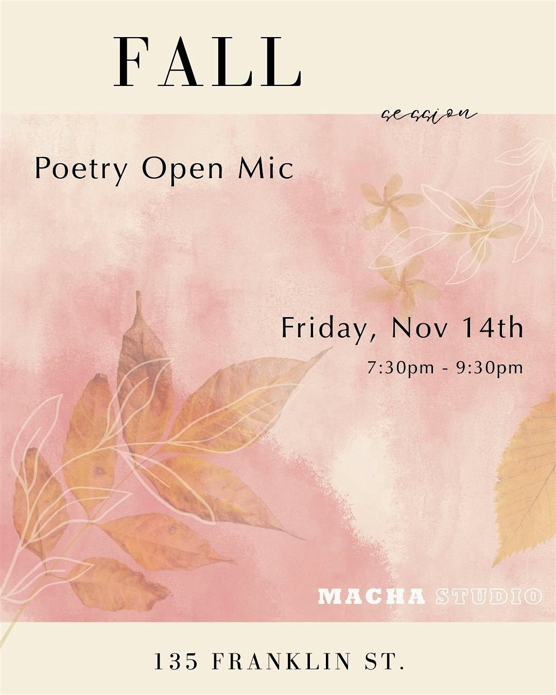 Macha Studio | Poetry Open-Mic