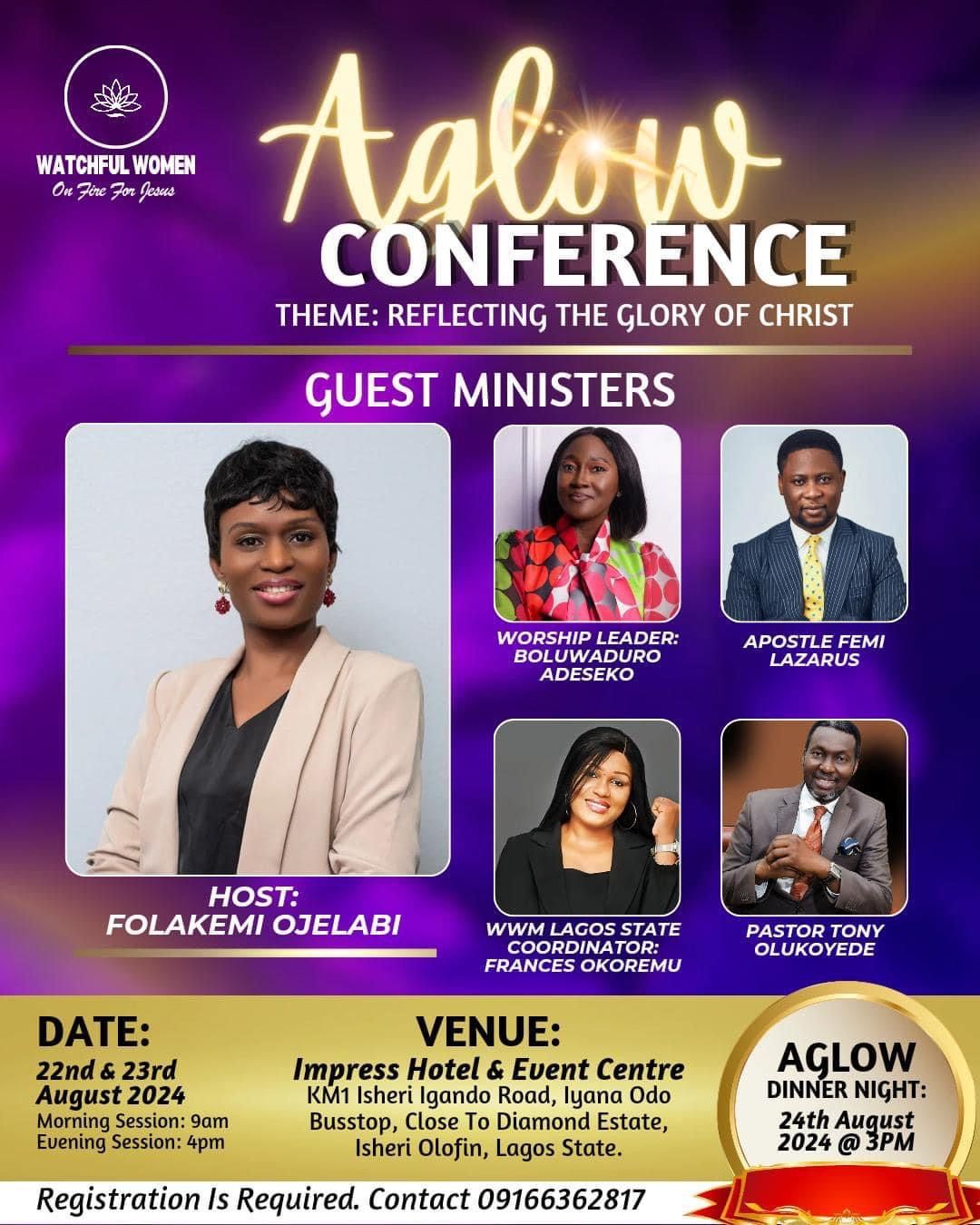 Aglow conference; Reflecting the glory of Christ.